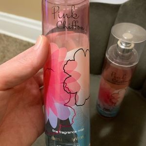 Bath and body pink chiffon body mist